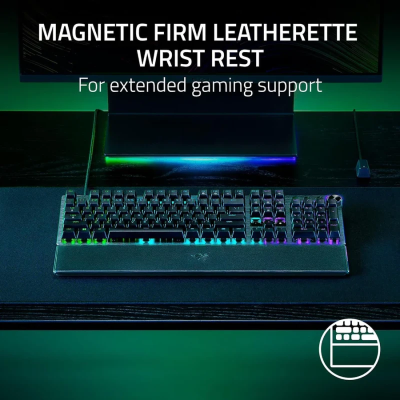 Razer Huntsman V3 Pro Full Keyboard Wired Gaming Keyboard with Analog Optical Switches GEN?2 US Layout - Black RZ03-04970100-R3M1 - Image 5