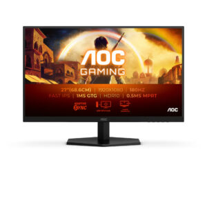 AOC 27G42E 27" FHD(1920 x 1080), 180Hz Refresh Rate, 0.5ms Response Time, IPS Flat Gaming Monitor - Black