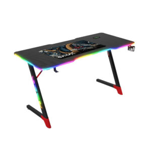 Gamax D2501 3 Sides RGB Carbon fiber Gaming Table 120*60*74 cm with Mousepad - Black (Installation Not Included)