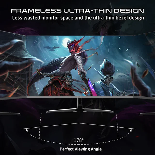 GAMEON GOPS27QHD180IPS 27", QHD, 180Hz, 0.5ms Fast IPS, Flat Gaming Monitor - Image 8