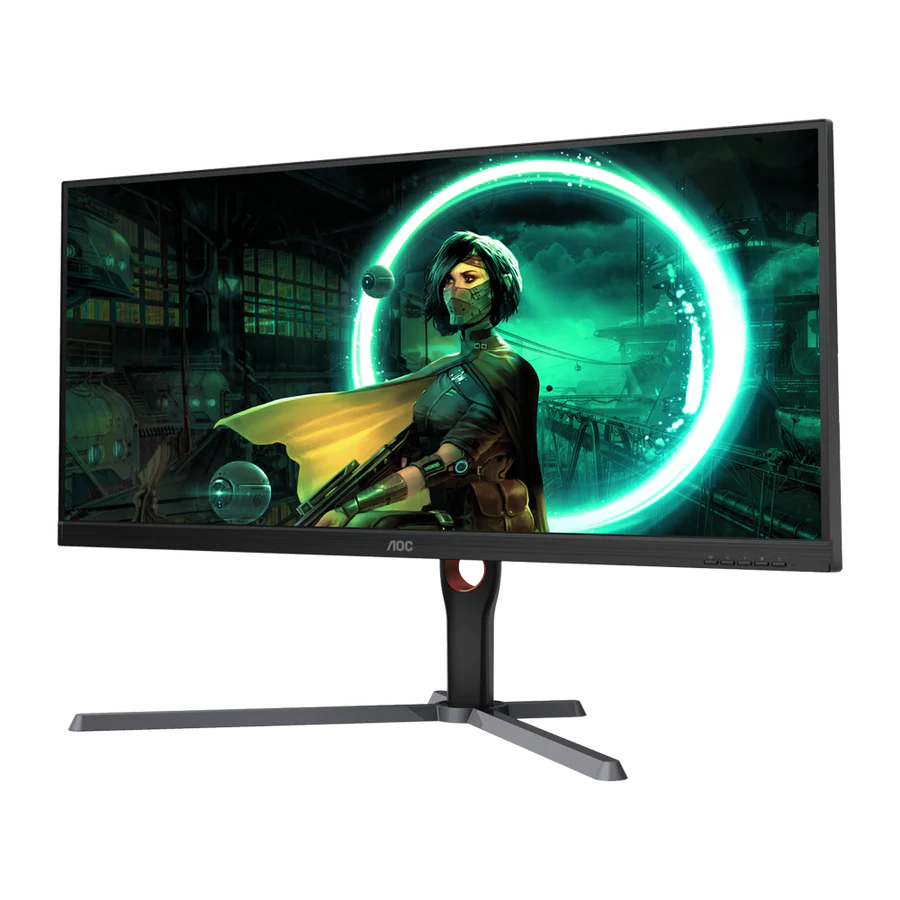 AOC U34G3XM 34" WQHD(3440 x 1440), 144Hz Refresh Rate, 1ms Response Time, VA Flat Gaming Monitor - Black - Image 2