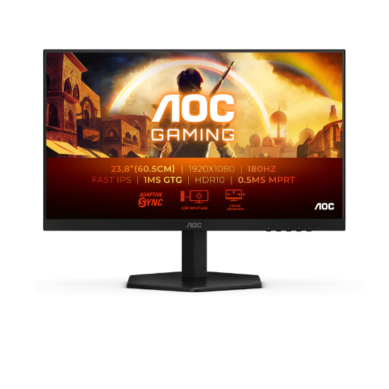 AOC 24G42E 24" FHD(1920 x 1080), 180Hz Refresh Rate, 0.5ms Response Time, IPS Flat Gaming Monitor - Black