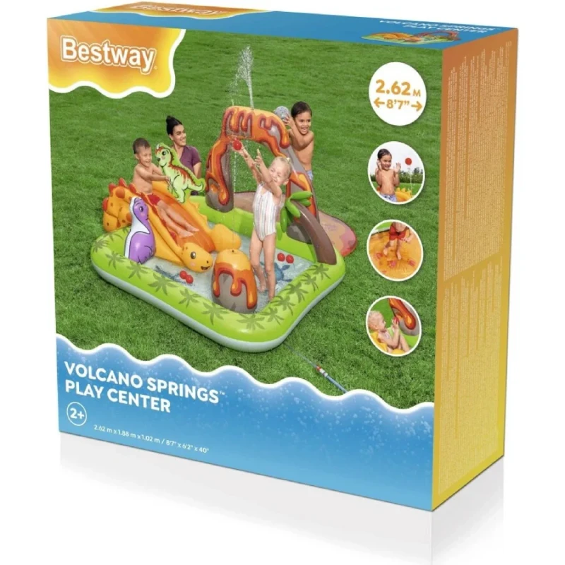 Bestway 8'7" x 6'2" x 40"/2.62m x 1.88m x 1.02m Volcano Springs Play Center / 53172 - Image 2