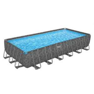 Bestway 7.32m x 3.66m x 1.32m Rectangular Pool Set (Pool, Sand Filter Pump(220-240V), Ladder, Cover, Polysphere? Pool Filtration Balls.) 561KG (Installation Not Included)