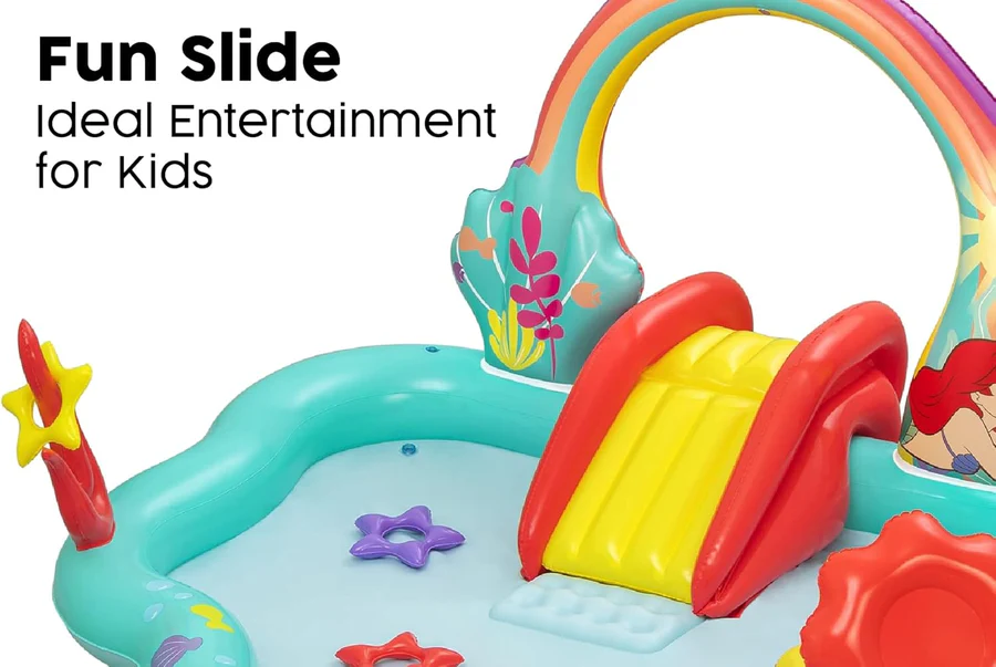BESTWAY 2.21M X 1.93M X 1.17M PLAY CENTER (Contents: 1 pool, 3 star rings, 6 play balls, repair patch.) Age 2+ / 91097 - Image 4