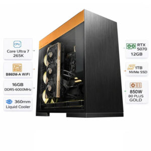 Custom Gaming PC Intel Core Ultra 7 265K, RTX 5070 12GB, 16GB DDR5 6000MHz RAM, 1TB SSD, Windows 11 Pro